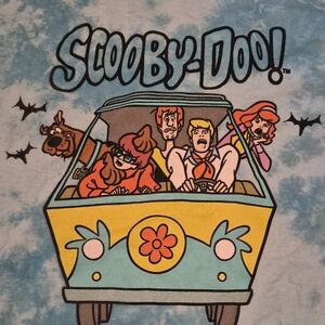 Scooby-Doo Tie-Dye Van Graphic Dog Tee - Blue/Yellow